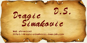 Dragić Simaković vizit kartica